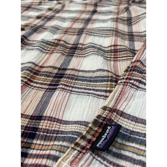 Patagonia Men’s XL A/C Lightweight Short Sleeve Shirt Plaid Crepe Pocket Button - Picture 9 of 16